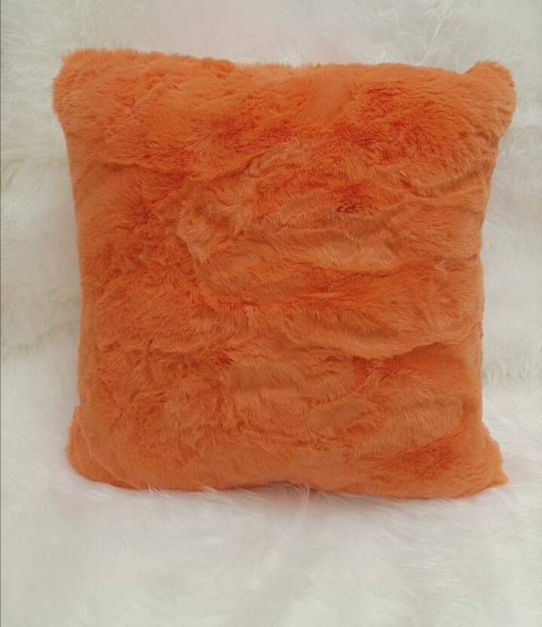 Set of 6pcs classy Rabbit fur smooth throw pillows cases