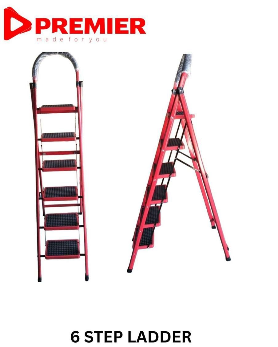 Metallic portable and foldable  6 steps ladder