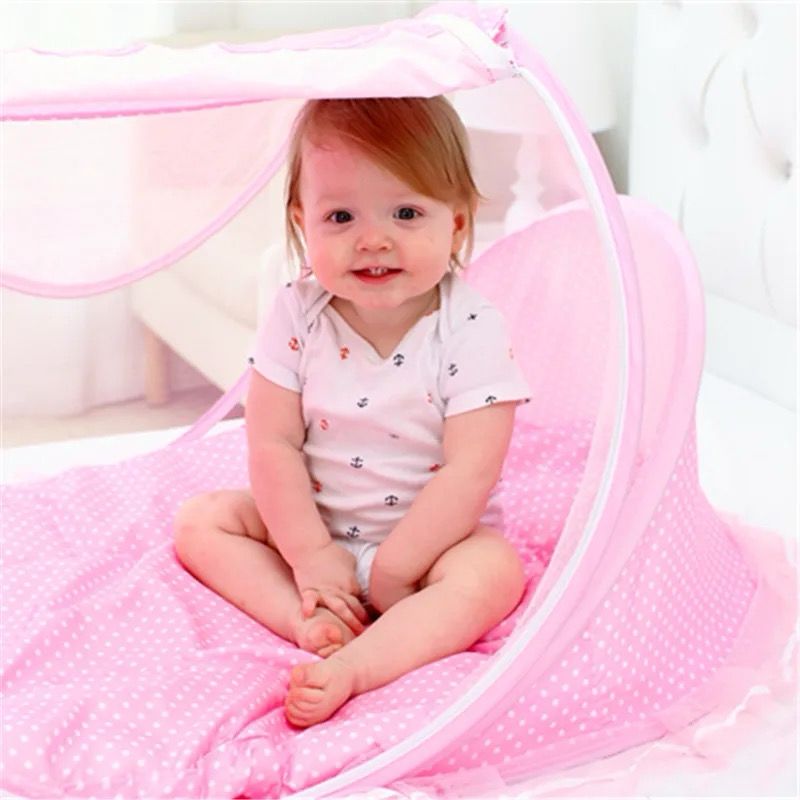Portable foldable baby netting polyes newborn sleep bed travel baby mosquito net,travel bed netting ,play tent children with matress and pillow