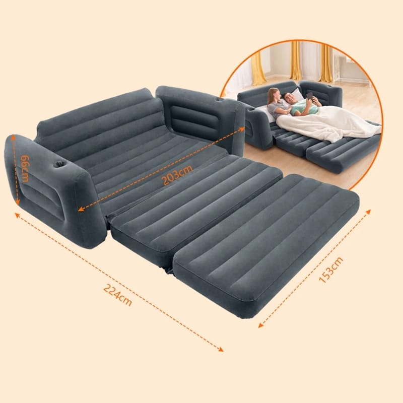 3 Seater intex inflatable pull-out sofa plus free electric/manual pump