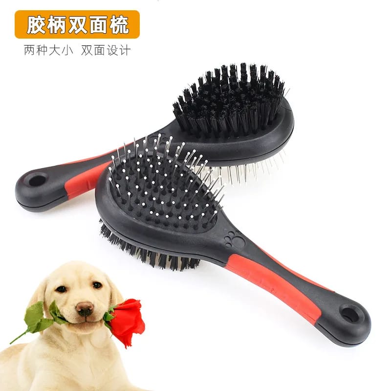 2-1 cat and dog grooming brush/pet hair remover