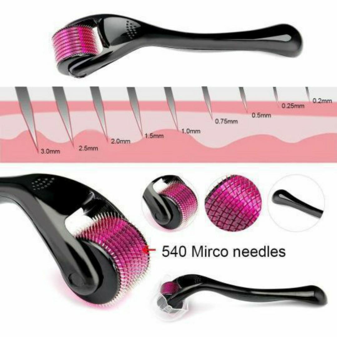 0.5mm 1mm 1.5mm DERMAROLLER MICRO NEEDLE BEARD HAIR SKIN FACE WRINKLE & ANTI-AGING DERMA ROLLER