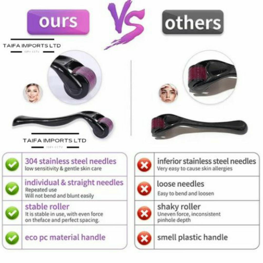 0.5mm 1mm 1.5mm DERMAROLLER MICRO NEEDLE BEARD HAIR SKIN FACE WRINKLE & ANTI-AGING DERMA ROLLER