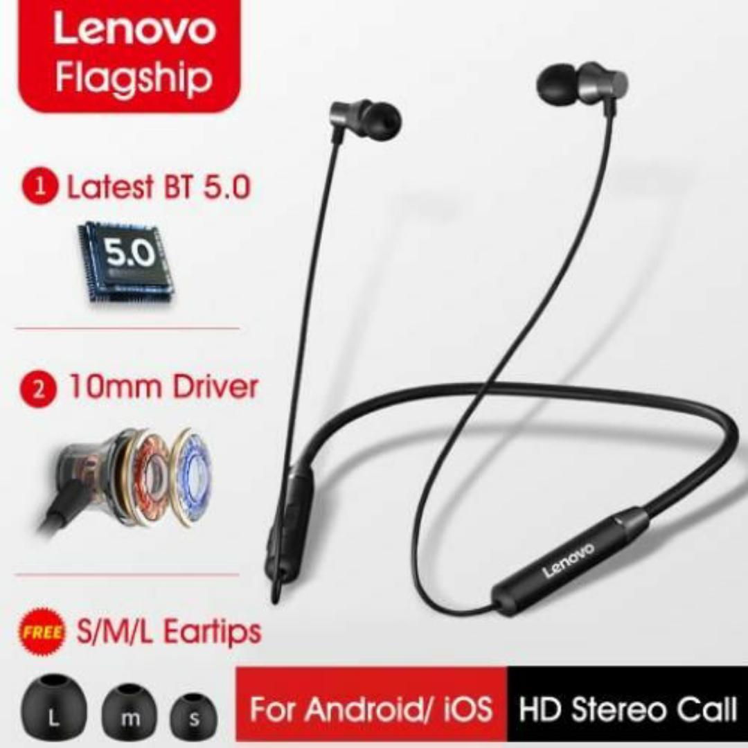 LENOVO HE05 BLUETOOTH 5.0 WIRELESS EARPHONE HEADSET WATERPROOF MAGNETIC NECKBAND