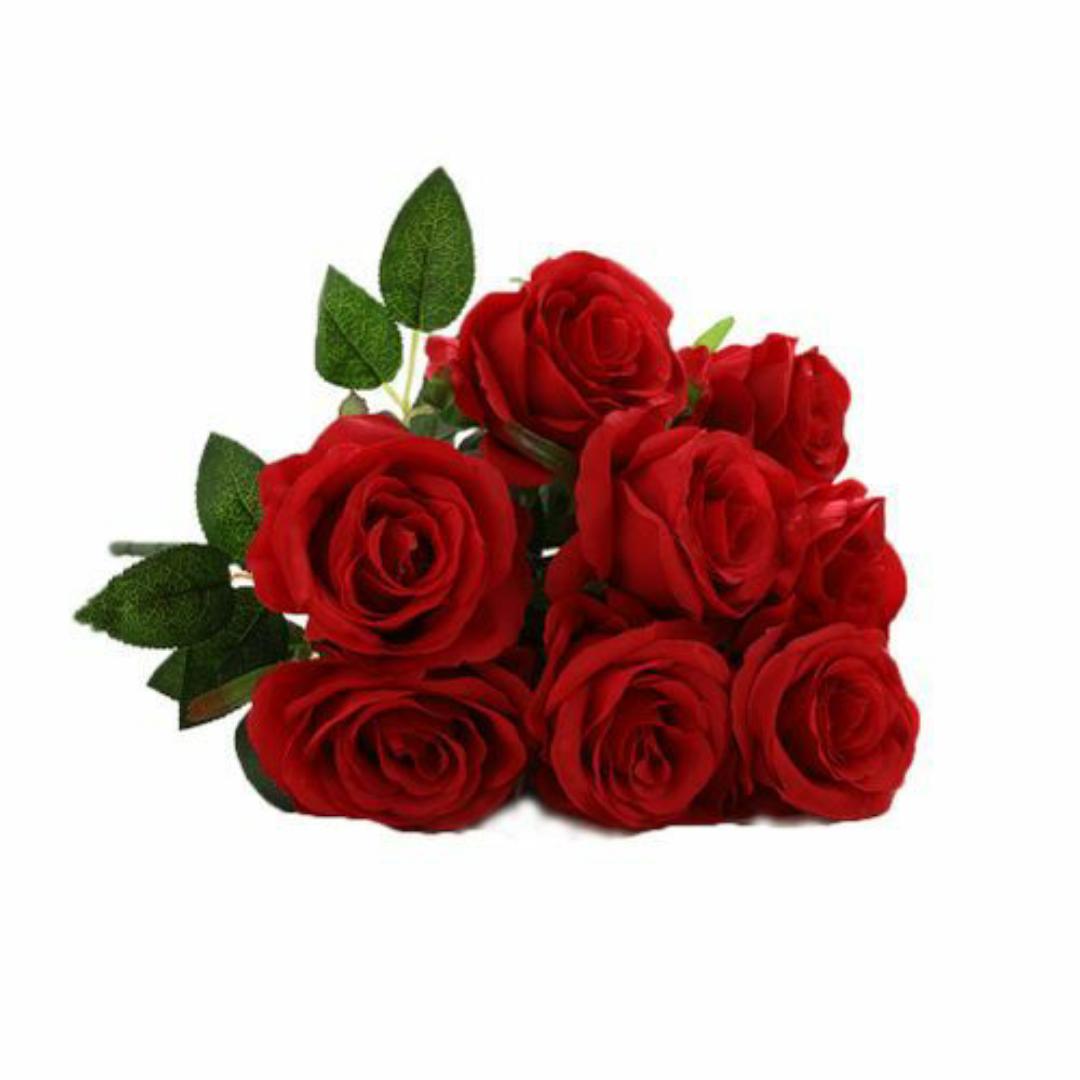 1PC VALENTINE FLOWER GIFT ARTIFICIAL RED ROSE FLOWER FOR MEN WOMEN - LATEX (REALISTIC LOOK, TOUCH AND FEEL)