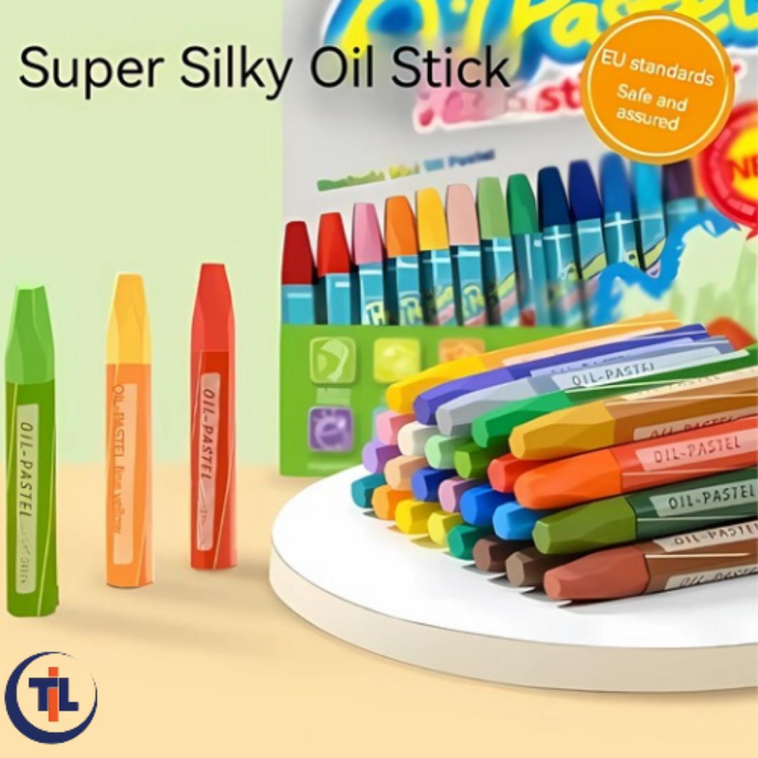 CRAYONS 36 COLOURS SET DRAWING COLOURING SCHOOL ART OIL PASTEL - PREMIUM QUALITY