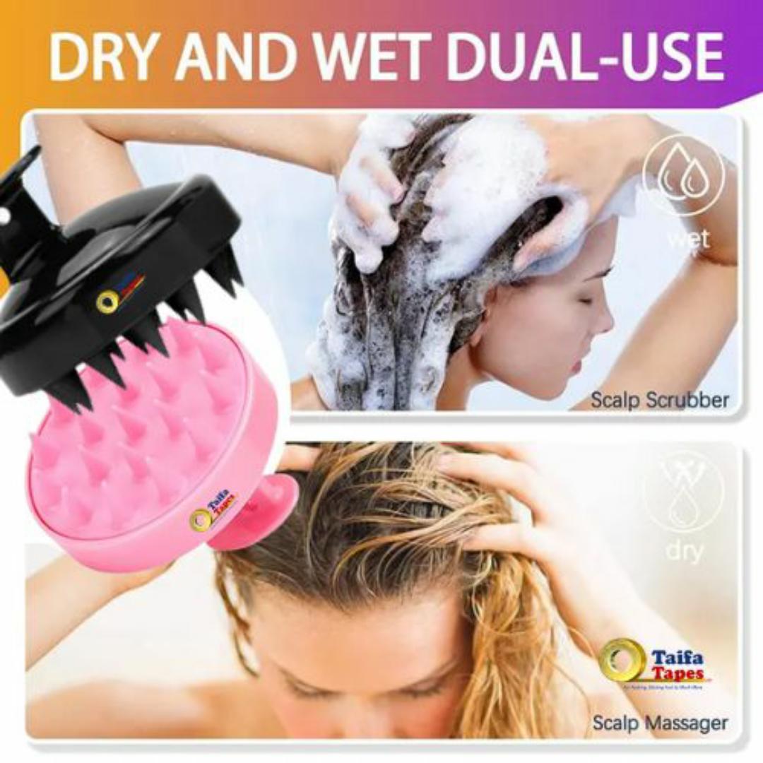 HAIR SKIN REJUVENATION HAIR RE GROWTH SCALP MASSAGER SHAMPOO BRUSH SOFT SILCONE HEAD