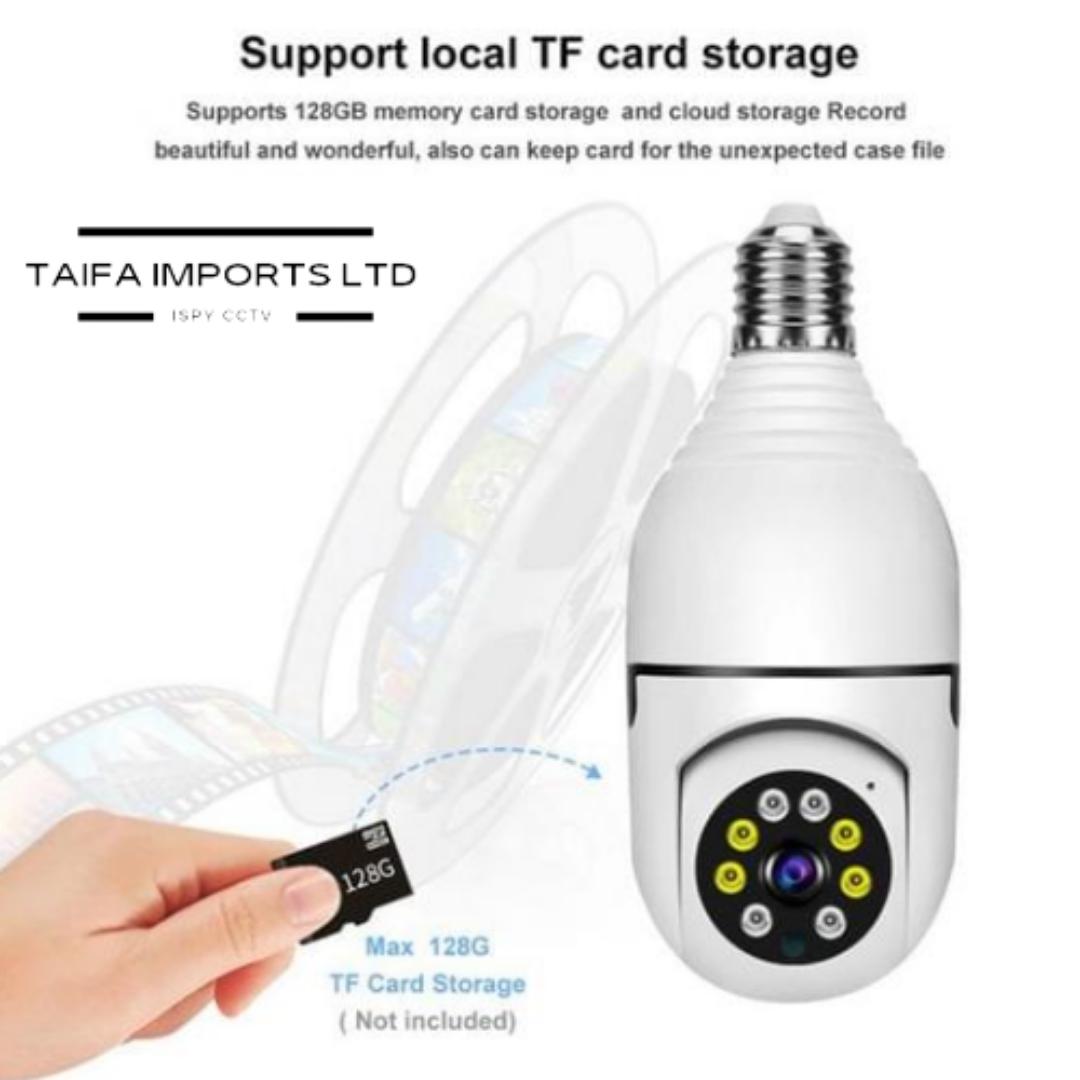 360° PANORAMIC PTZ E27 BULB CCTV WiFi IP SECURITY HD CAMERA