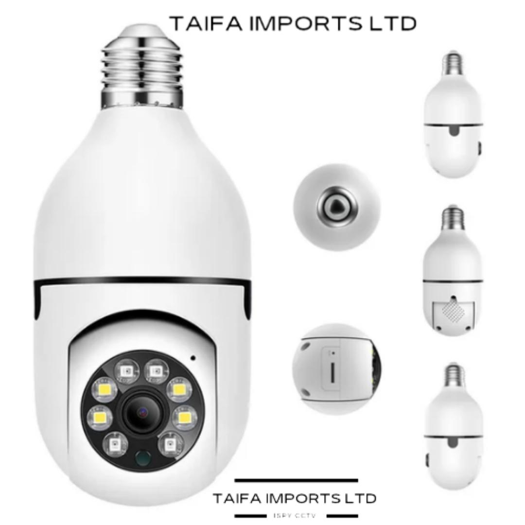 360° PANORAMIC PTZ E27 BULB CCTV WiFi IP SECURITY SURVEILLANCE SMART CAMERA 1080P