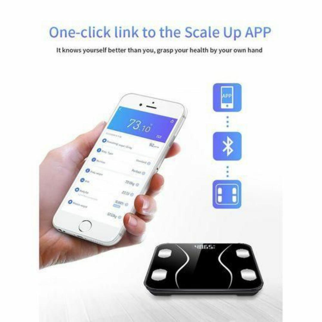 WEIGHING SCALE DIGITAL MACHINE INTELLIGENT BMI BODY FAT SCALE WITH BLUETOOTH APP (OKOK)