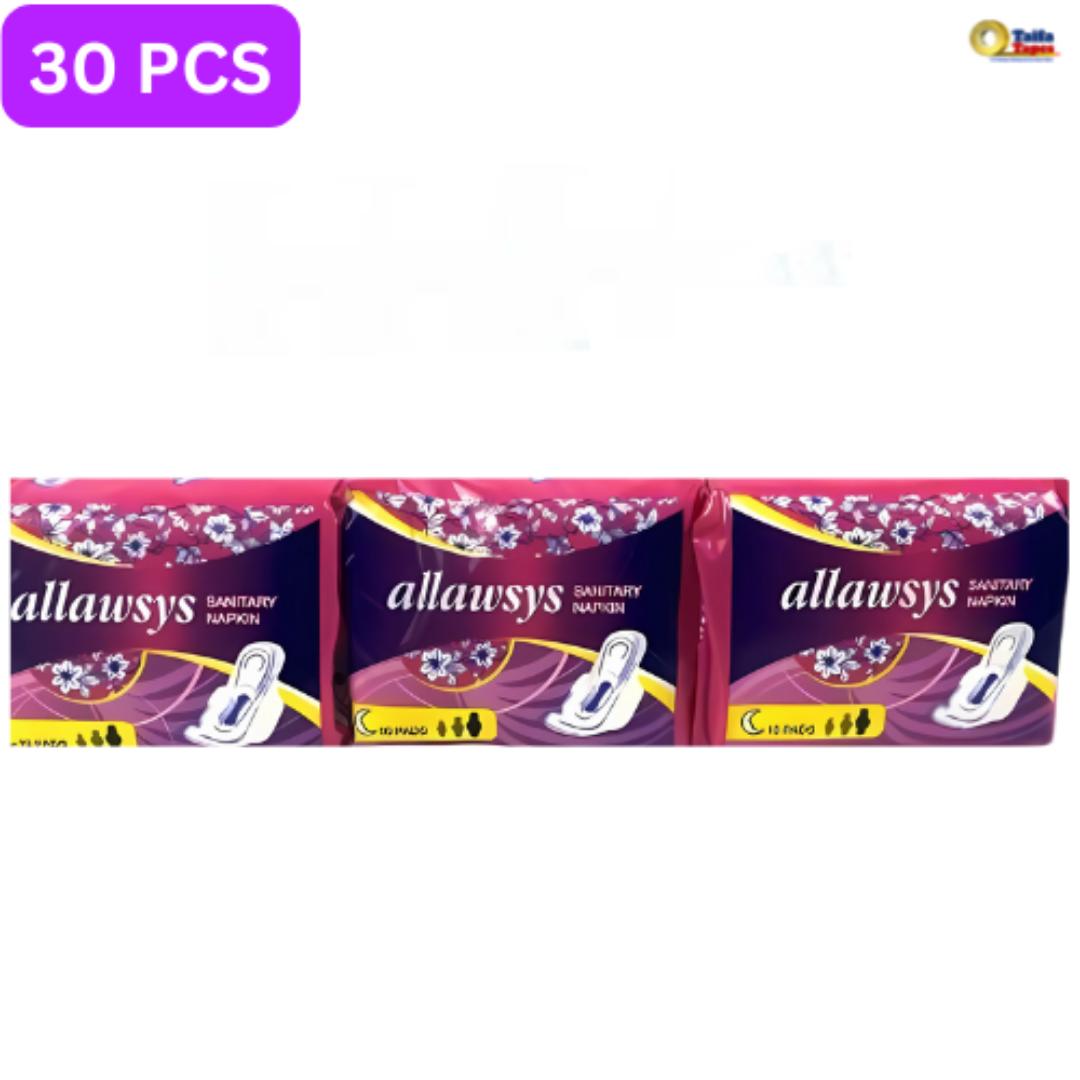 30 PADS ALWAYS PADS PANTY LINERS EXTRA PROTECT SANITARY NAPKINS - 3 PACK (30 PADS)