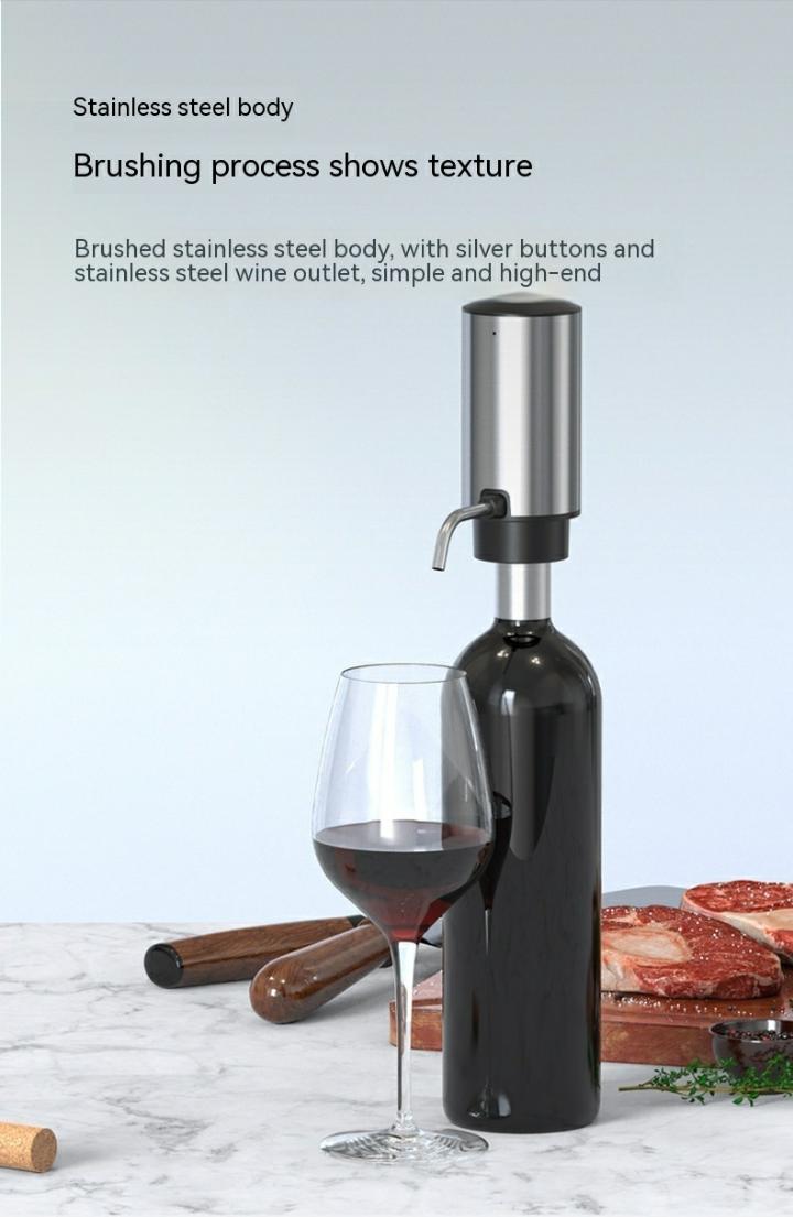 Electric Wine Aerator Automatic Decanter Pourer Whisker Pump Dispenser Quick Sobering Red Wine Airarator Bar Acceories Tools