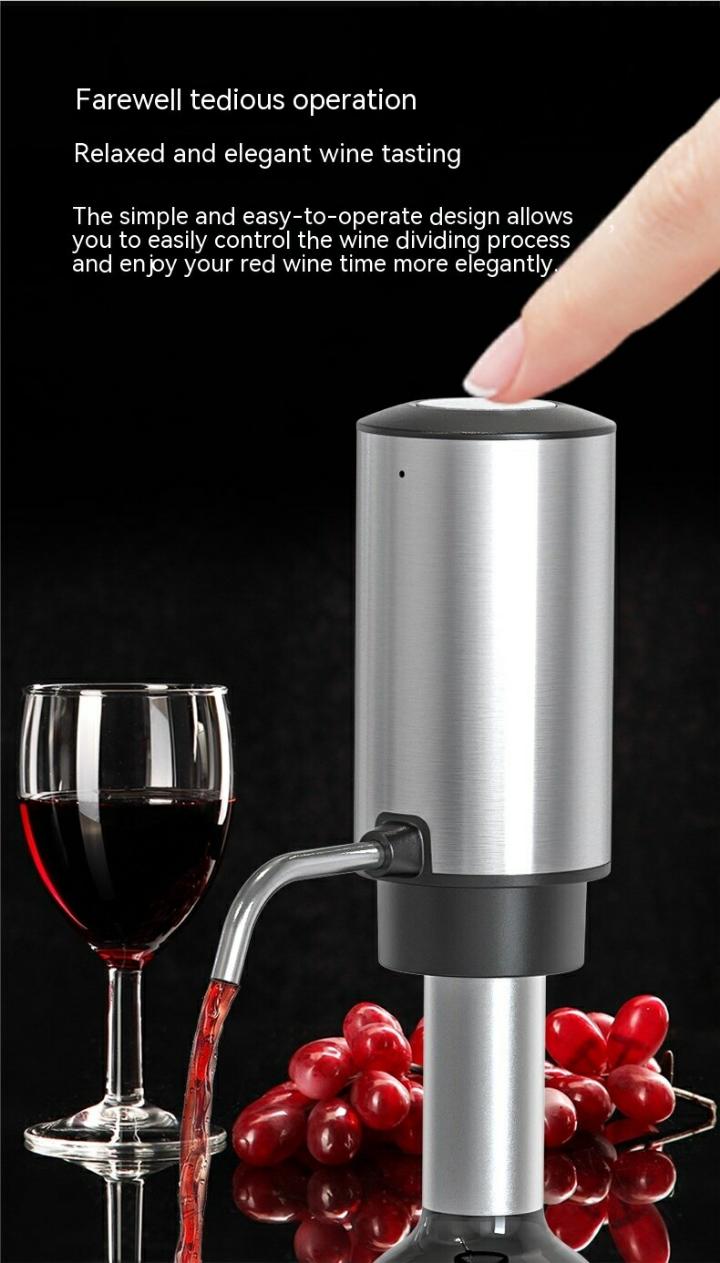Electric Wine Aerator Automatic Decanter Pourer Whisker Pump Dispenser Quick Sobering Red Wine Airarator Bar Acceories Tools