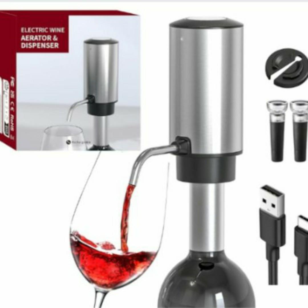 Electric Wine Aerator Automatic Decanter Pourer Whisker Pump Dispenser Quick Sobering Red Wine Airarator Bar Acceories Tools