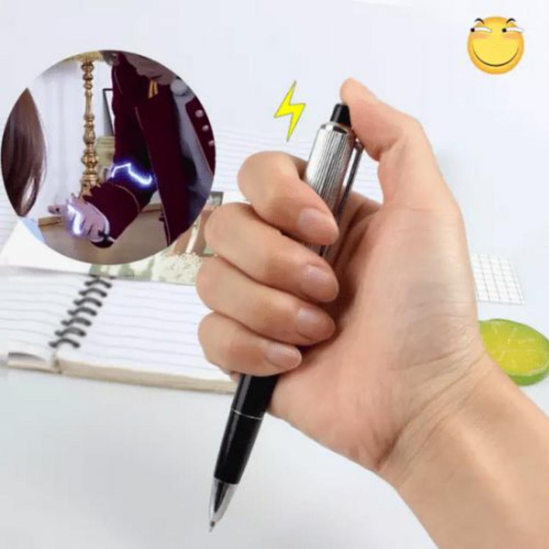 ELECTRIC SHOCKING BALL POINT PEN FOR PRANKS  2 IN 1 - PEN THAT ACTUALLY WORKS AND SHOCKS FUN PRANK