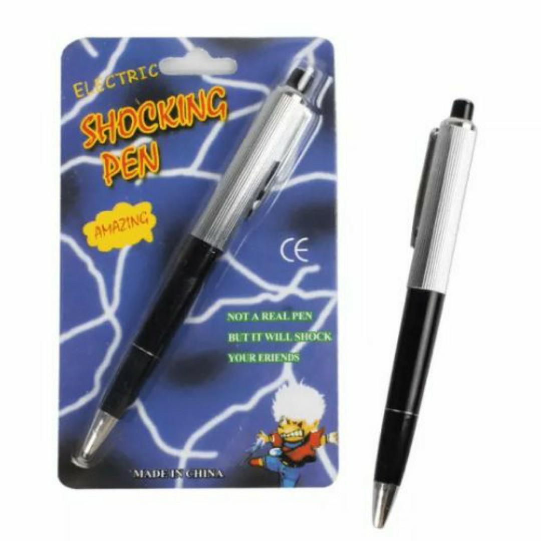 ELECTRIC SHOCKING BALL POINT PEN FOR PRANKS  2 IN 1 - PEN THAT ACTUALLY WORKS AND SHOCKS FUN PRANK