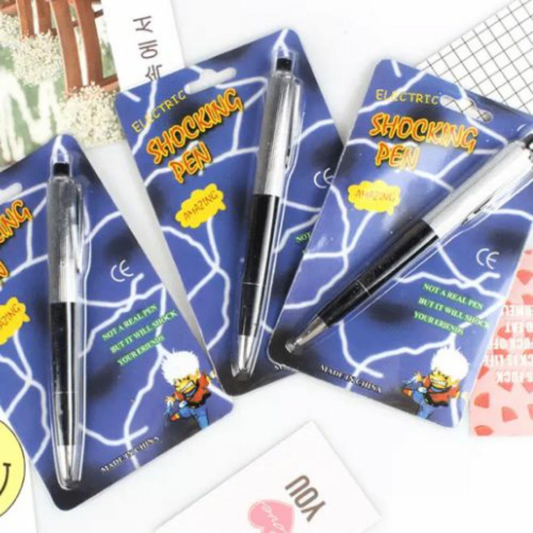 ELECTRIC SHOCKING BALL POINT PEN FOR PRANKS  2 IN 1 - PEN THAT ACTUALLY WORKS AND SHOCKS FUN PRANK