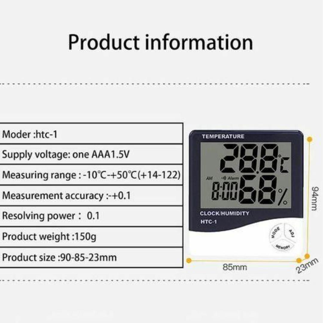 Digital Hygrometer Humidity Meter Room Humidity Thermometer Temperature Meter 2 in 1 Mulfti Function