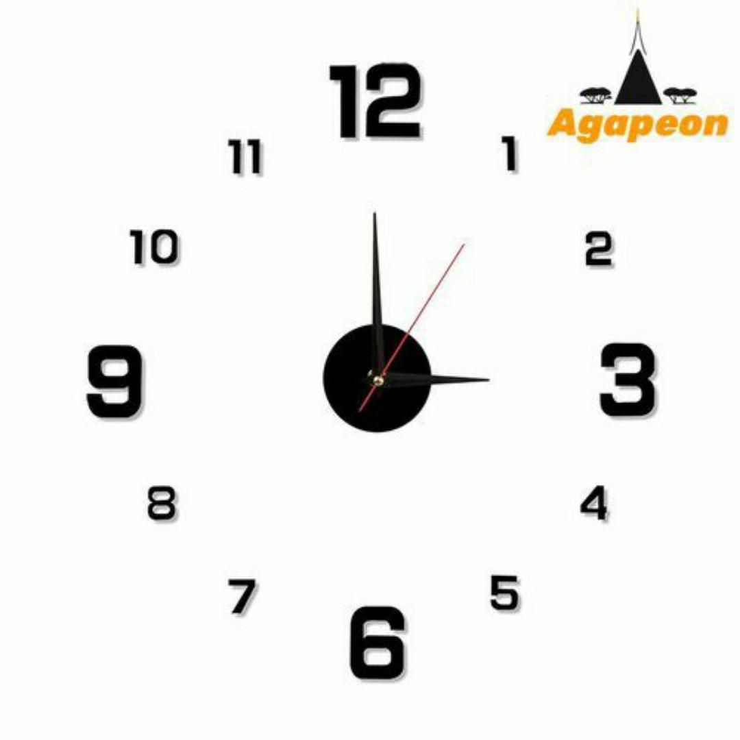 Modern 3D Frameless Wall Clock Style Watches Hours DIY Room Home Decorations