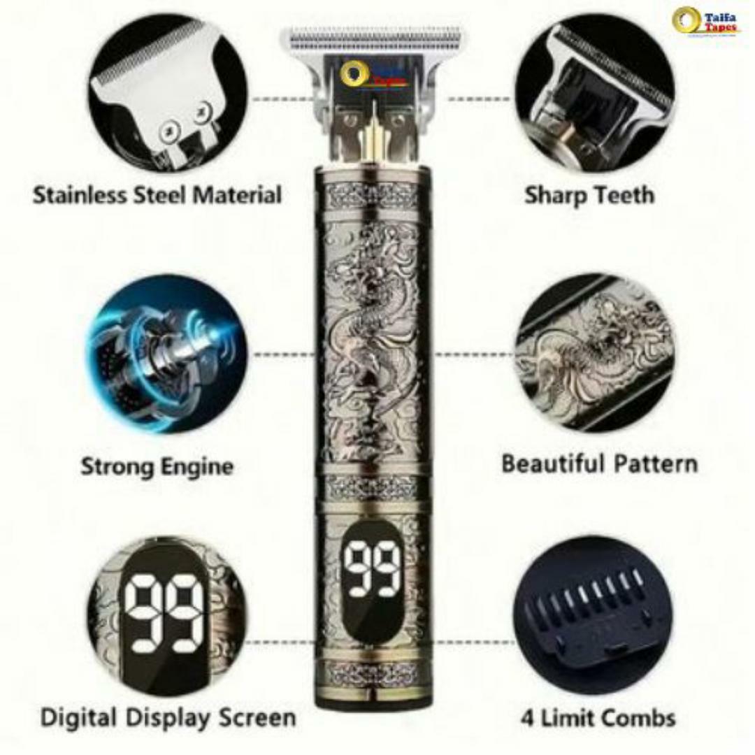 LED Digital Display USB Rechargeable Cordless Hair Shaving Machine & Beard Trimmer - Style Anytime, Anywhere