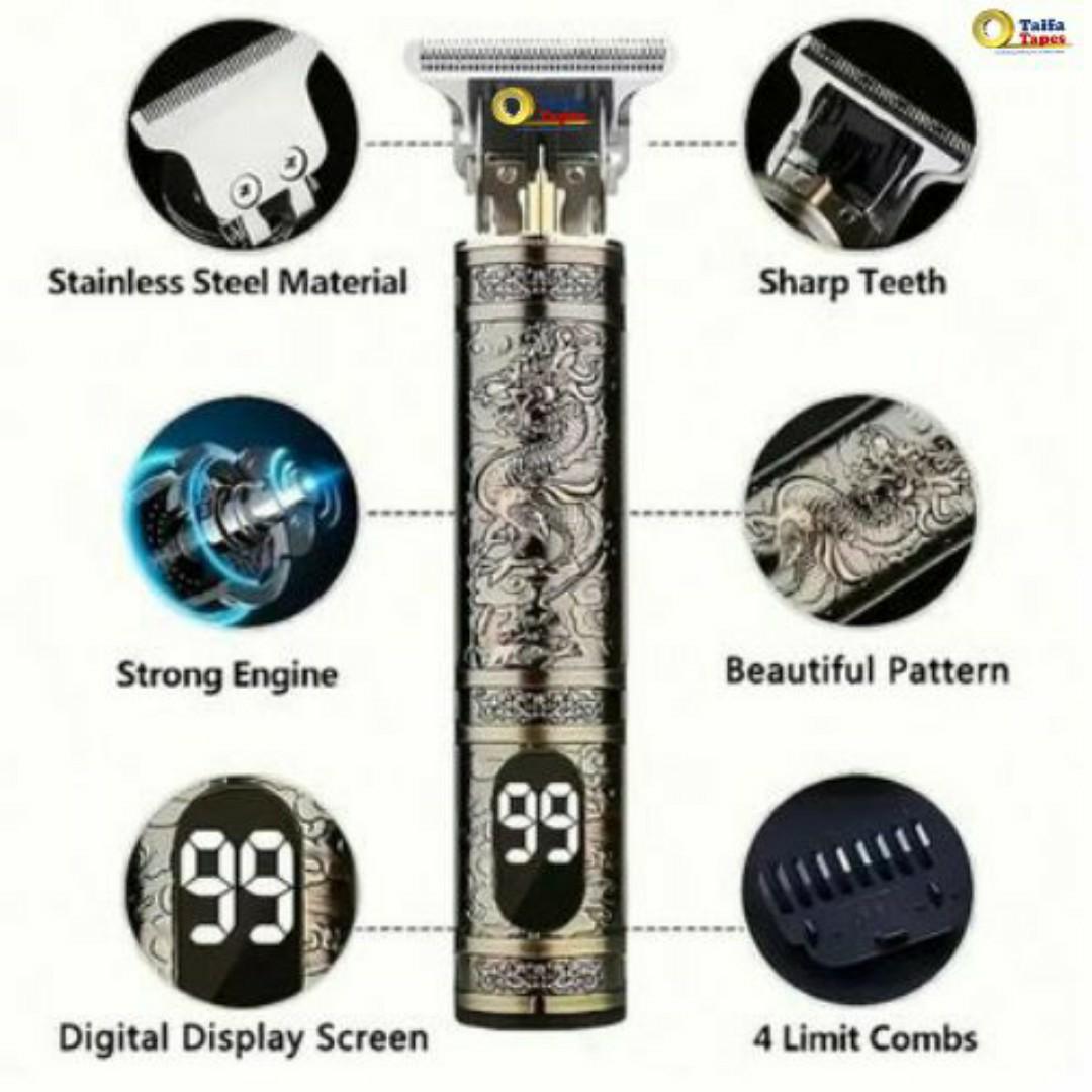 LED Digital Display USB Rechargeable Cordless Hair Shaving Machine & Beard Trimmer - Style Anytime, Anywhere