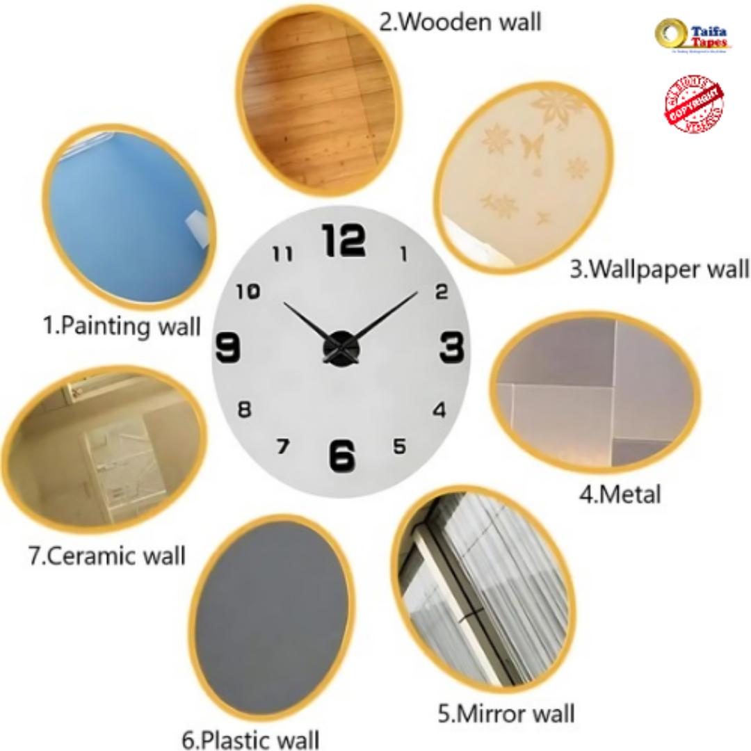 Modern 3D Frameless Wall Clock Style Watches Hours DIY Room Home Decorations