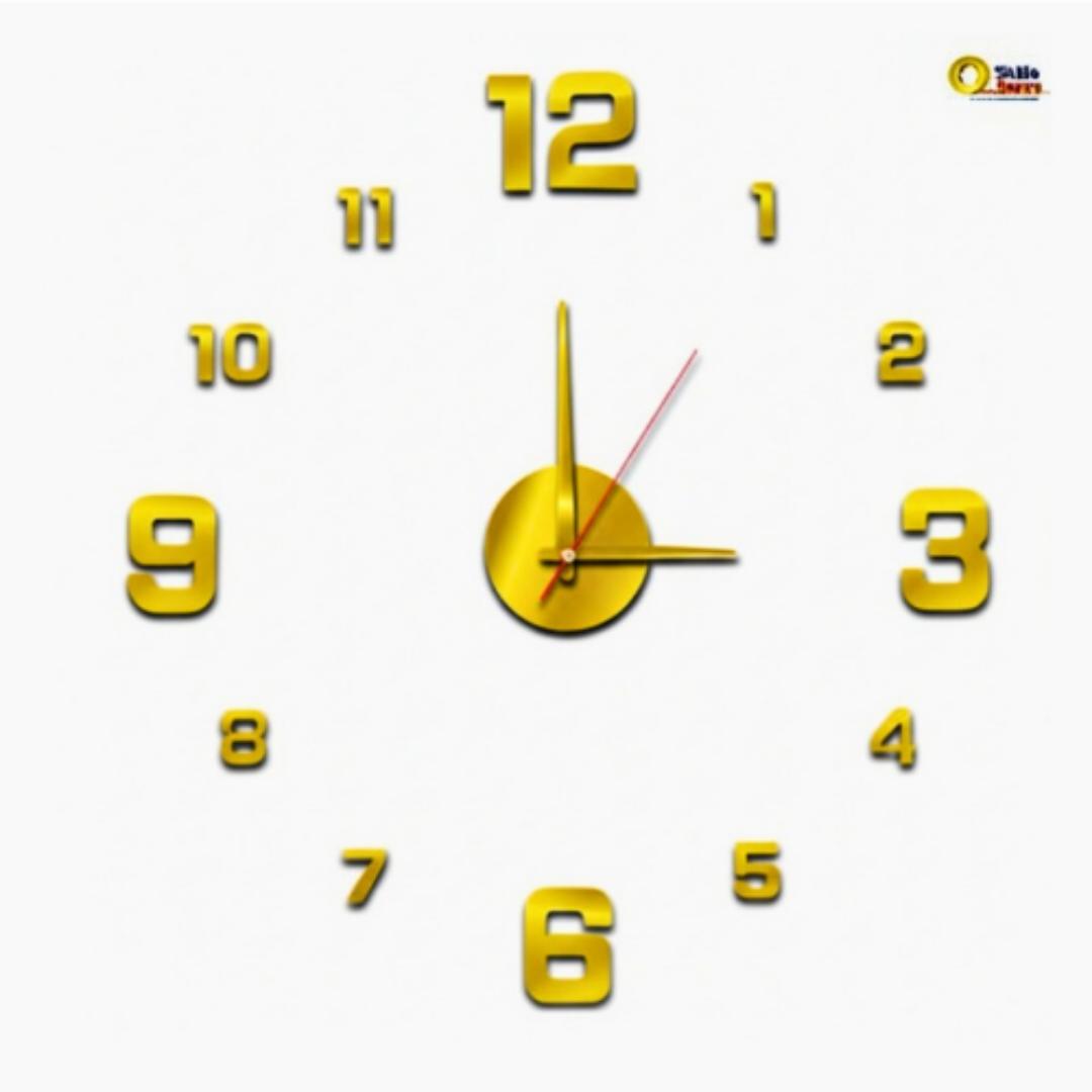Modern 3D Frameless Quartz Wall Clock – DIY Acrylic Mirror Stickers Watch - Stylish Home Décor