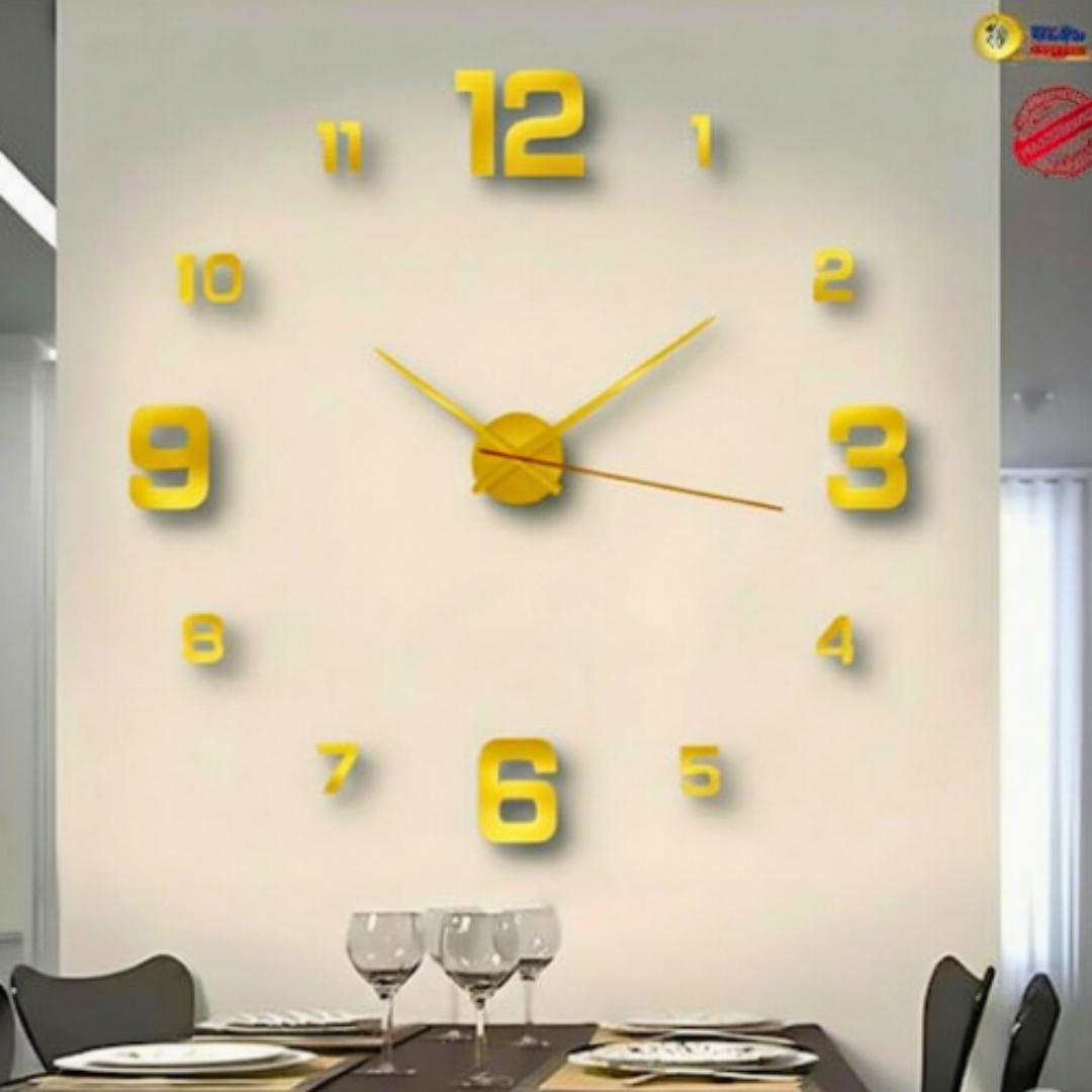 Modern 3D Frameless Quartz Wall Clock – DIY Acrylic Mirror Stickers Watch - Stylish Home Décor