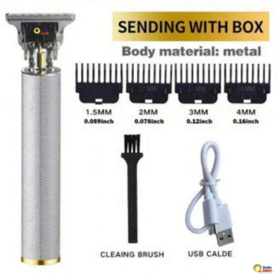 Men’s Cordless Hair Trimmer Set – Stylish Clipper with Guide Combs & USB Charger