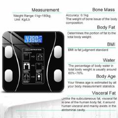 WEIGHING SCALE DIGITAL MACHINE INTELLIGENT BMI BODY FAT SCALE WITH BLUETOOTH APP (OKOK) - 18 Multi Metrics Smart Fitness Tracker 1 x BMI SMART scale with ABatt