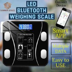WEIGHING SCALE DIGITAL MACHINE INTELLIGENT BMI BODY FAT SCALE WITH BLUETOOTH APP (OKOK) - 18 Multi Metrics Smart Fitness Tracker 1 x BMI SMART scale with ABatt
