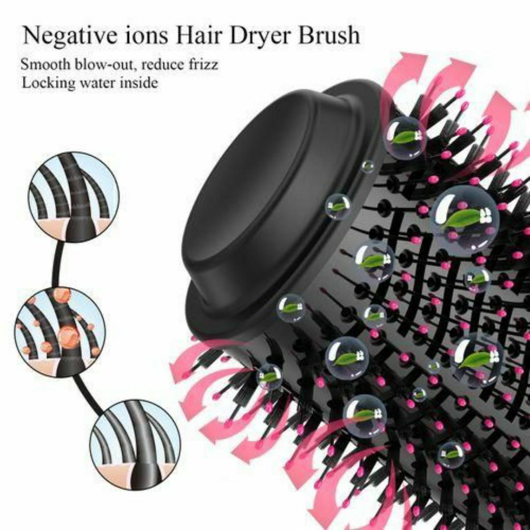 5 in 1 Professional Electric Hair Dryer Heated Hot Comb Hair Straightener Hot Air Brush Comb Ionic Volumizer