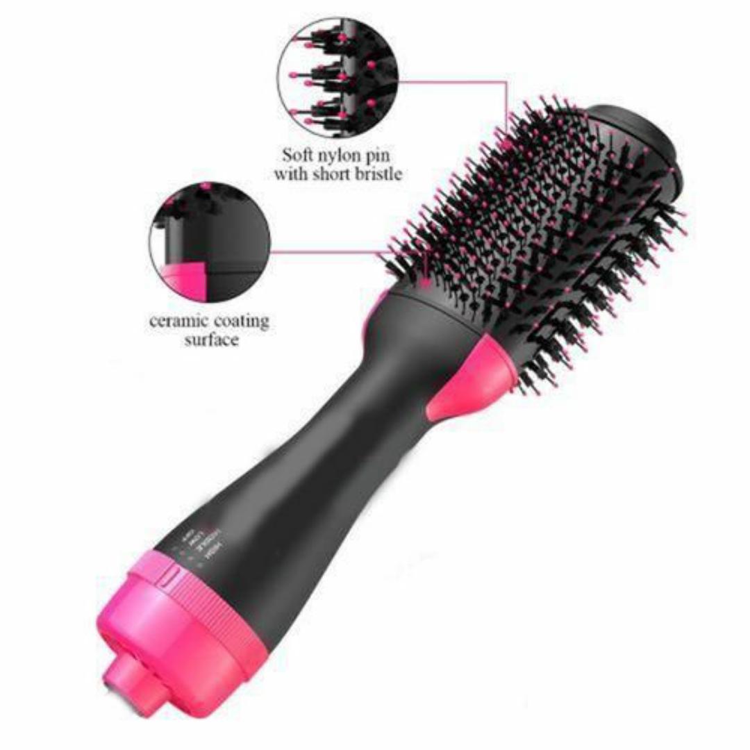 5 in 1 Professional Electric Hair Dryer Heated Hot Comb Hair Straightener Hot Air Brush Comb Ionic Volumizer