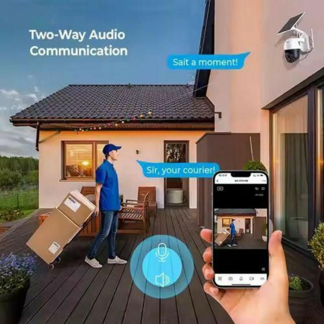 AI POWERED SOLAR CCTV SECURITY SURVEILLANCE CAMERA 1080P - ESEE CLOUD WATERPROOF SMART 360 PTZ HUMANOID TRACKING, MOTION DETECTION, LED FLOOD LIGHT, INFRARED NIGHT VISION & INTELLIGENT ALERT CAMERAS