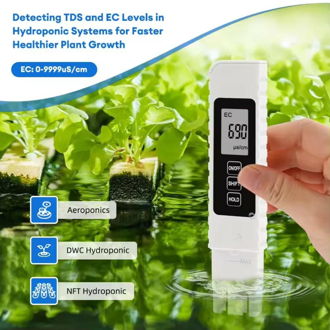 LED Digital Water Quality Tester TDS EC TEMPERATURE Meter Range 0-9990 Multifunctional Water Purity Temperature Meter TEMP PPM Tester