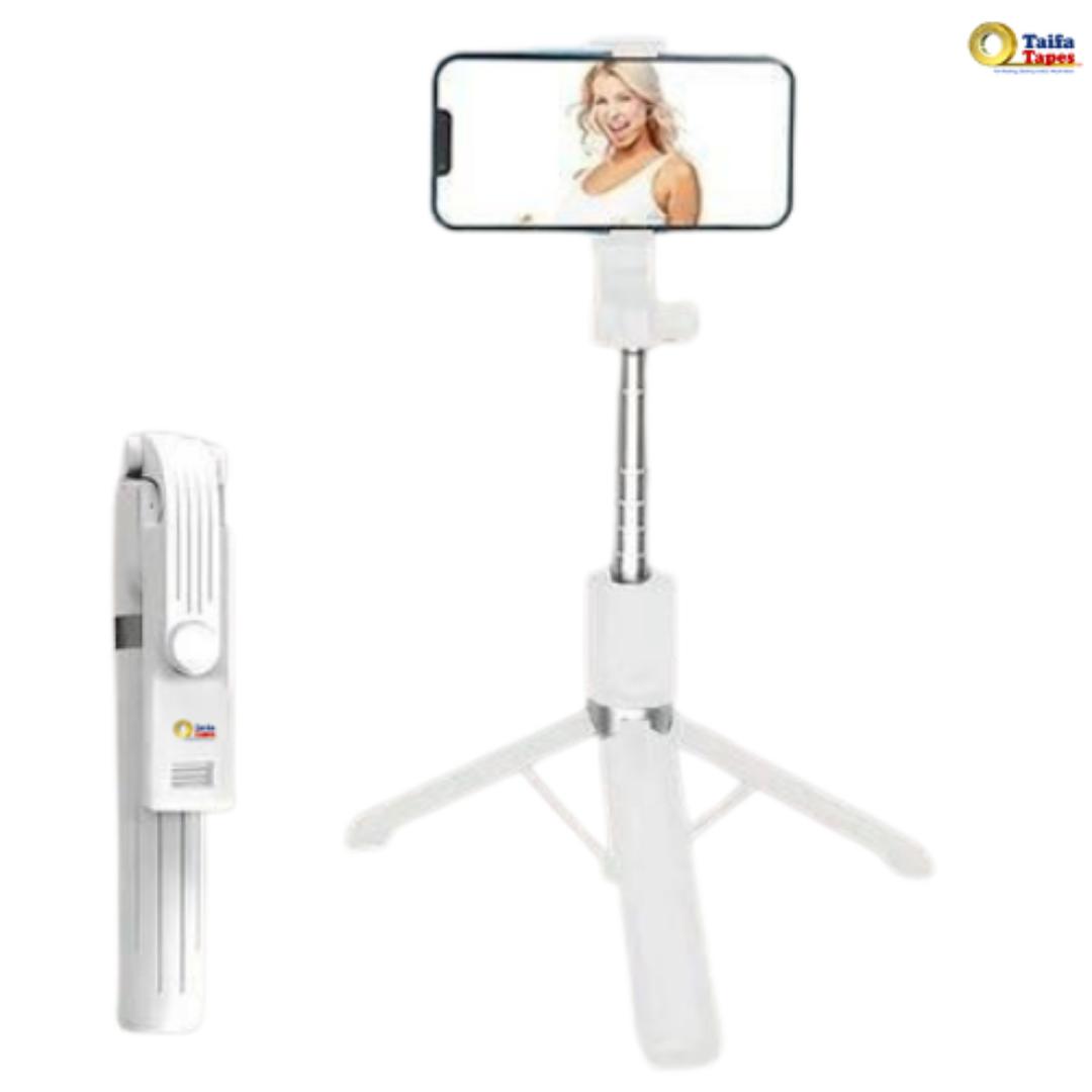 TRIPOD STAND FOR CAMERA & MOBILE PHONES WITH USB RECHARGEABLE BLUETOOTH REMOTE FOR SELFIE LIVE SELFIE RECORDING