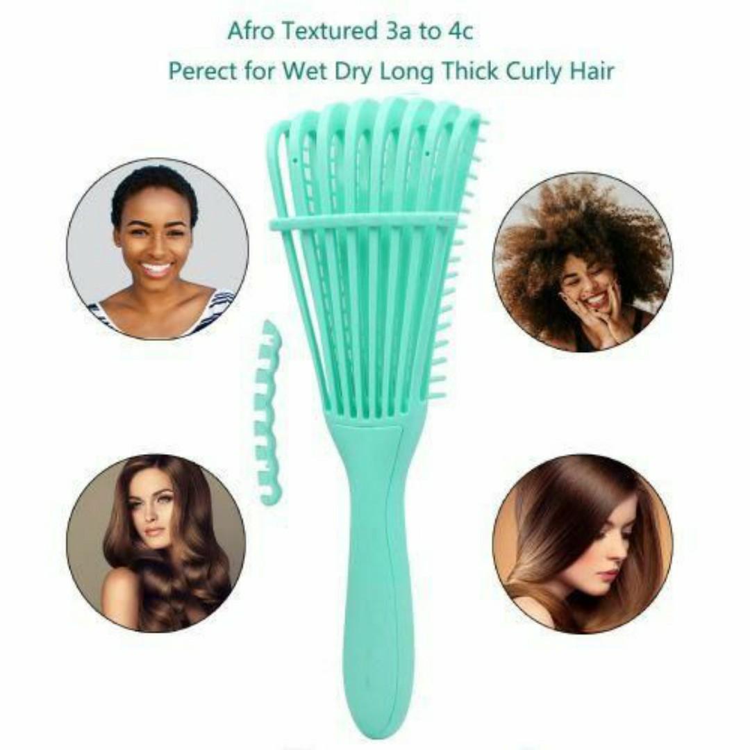 Adjustable Detangling Hair Comb Brush – Gentle Round Teeth, Hollow Design, Anti-Slip Grip for All Hair Types