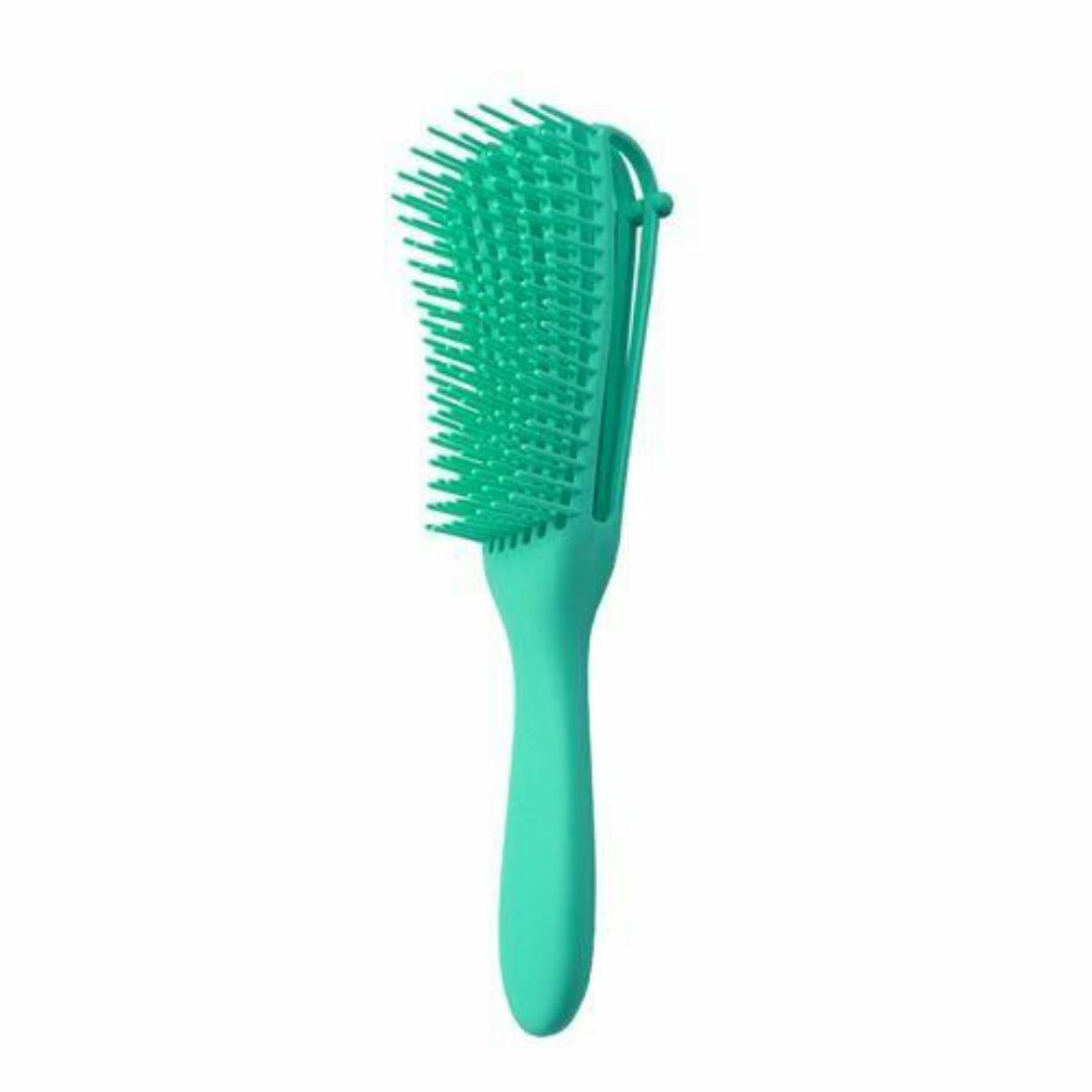 Adjustable Detangling Hair Comb Brush – Gentle Round Teeth, Hollow Design, Anti-Slip Grip for All Hair Types