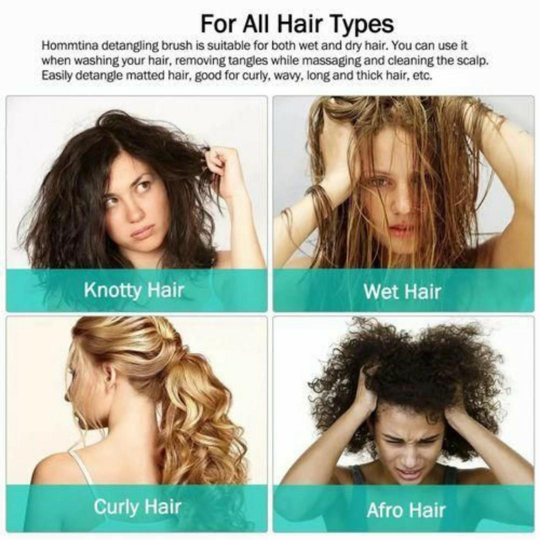 Adjustable Detangling Hair Brush – Gentle Round Teeth, Hollow Design, Anti-Slip Grip - Straightens & Combs All Hair Types