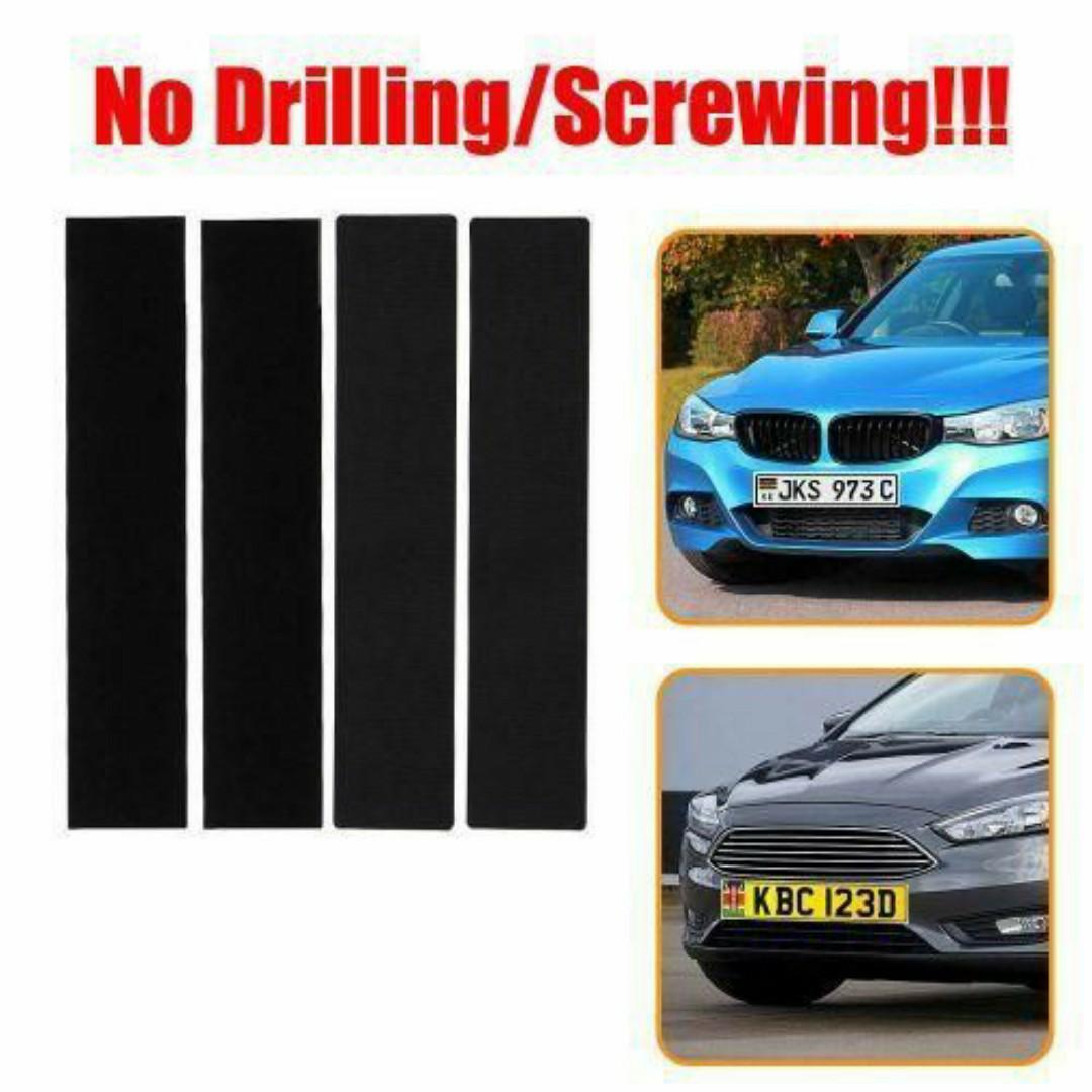 Universal Car Number Plate Holder – No Drill Install, Secure Fit, All Car Models (4-Pack)