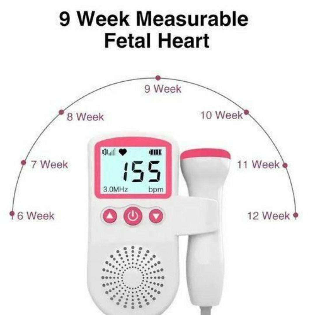 Portable Fetal Doppler Baby Heartbeat Monitor – LCD Display, High Sensitivity, 3.0 MHz Probe