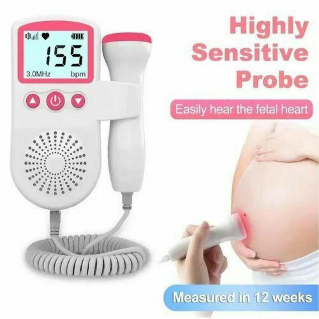 Portable Fetal Doppler Baby Heartbeat Monitor – LCD Display, High Sensitivity, 3.0 MHz Probe