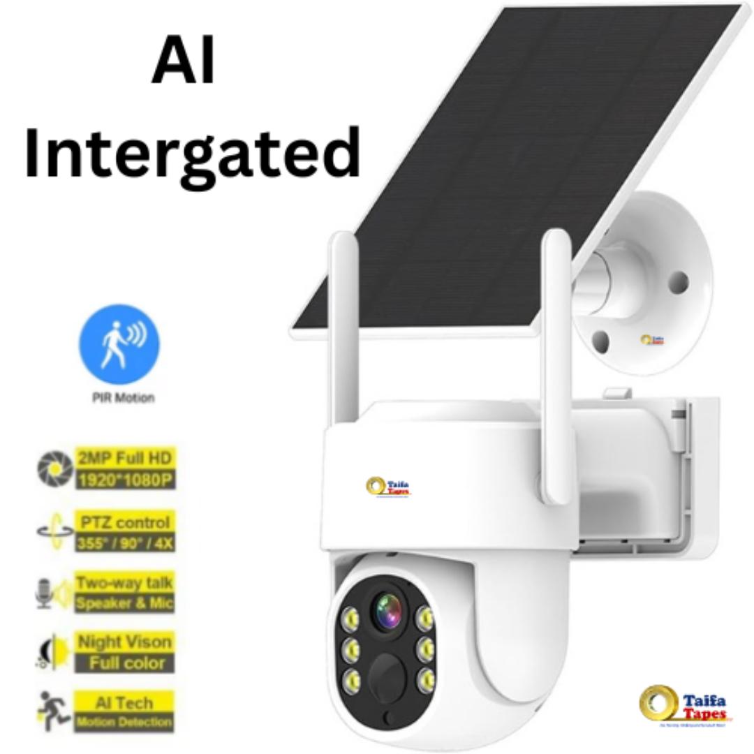 AI POWERED SOLAR CCTV SECURITY SURVEILLANCE CAMERA 1080P - ESEE CLOUD WATERPROOF SMART 360 PTZ HUMANOID TRACKING, MOTION DETECTION, LED FLOOD LIGHT, INFRARED NIGHT VISION & INTELLIGENT ALERT CAMERAS
