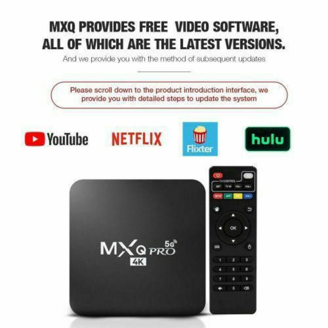 MXQ Pro 4K 5G Android TV Smart Box - 1GB RAM + 8GB ROM - Ultra HD Streaming with Remote Control