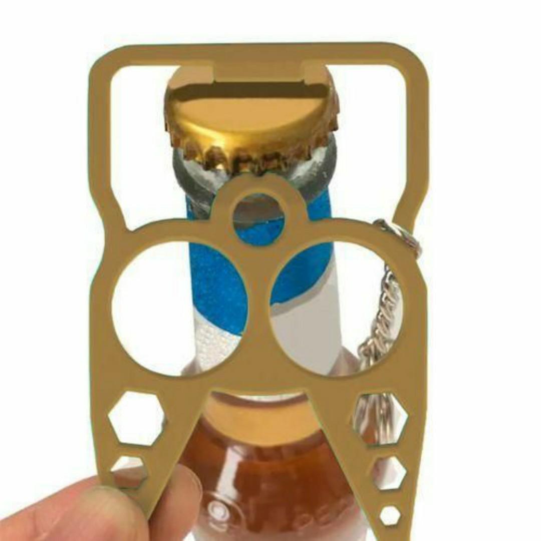 Gold Cat Self-Defense Keychain – Stylish Safety Tool with Key Ring & Clip - Lightweight Aluminum Alloy