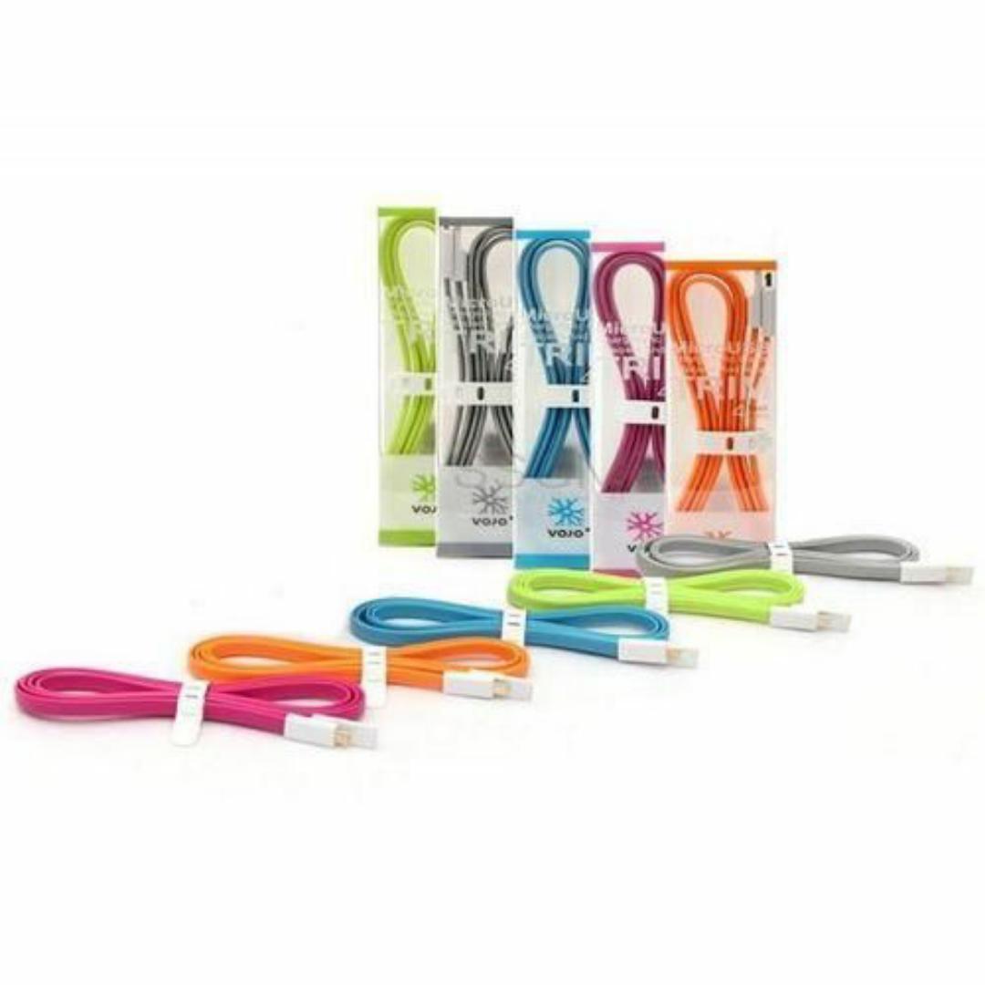 Vojo Premium Gold Plated USB Charging Cable – Fast Charging & Data Sync – Durable & Tangle-Free (1.2m)