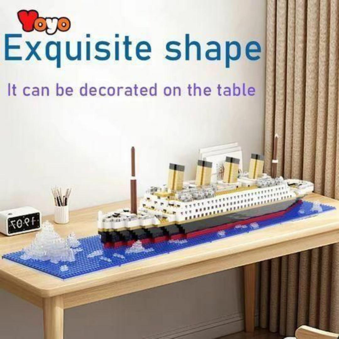 Titanic Nano Brick Model – 1878pcs - Historic Ship Building Block Toy Set for Kids & Adults