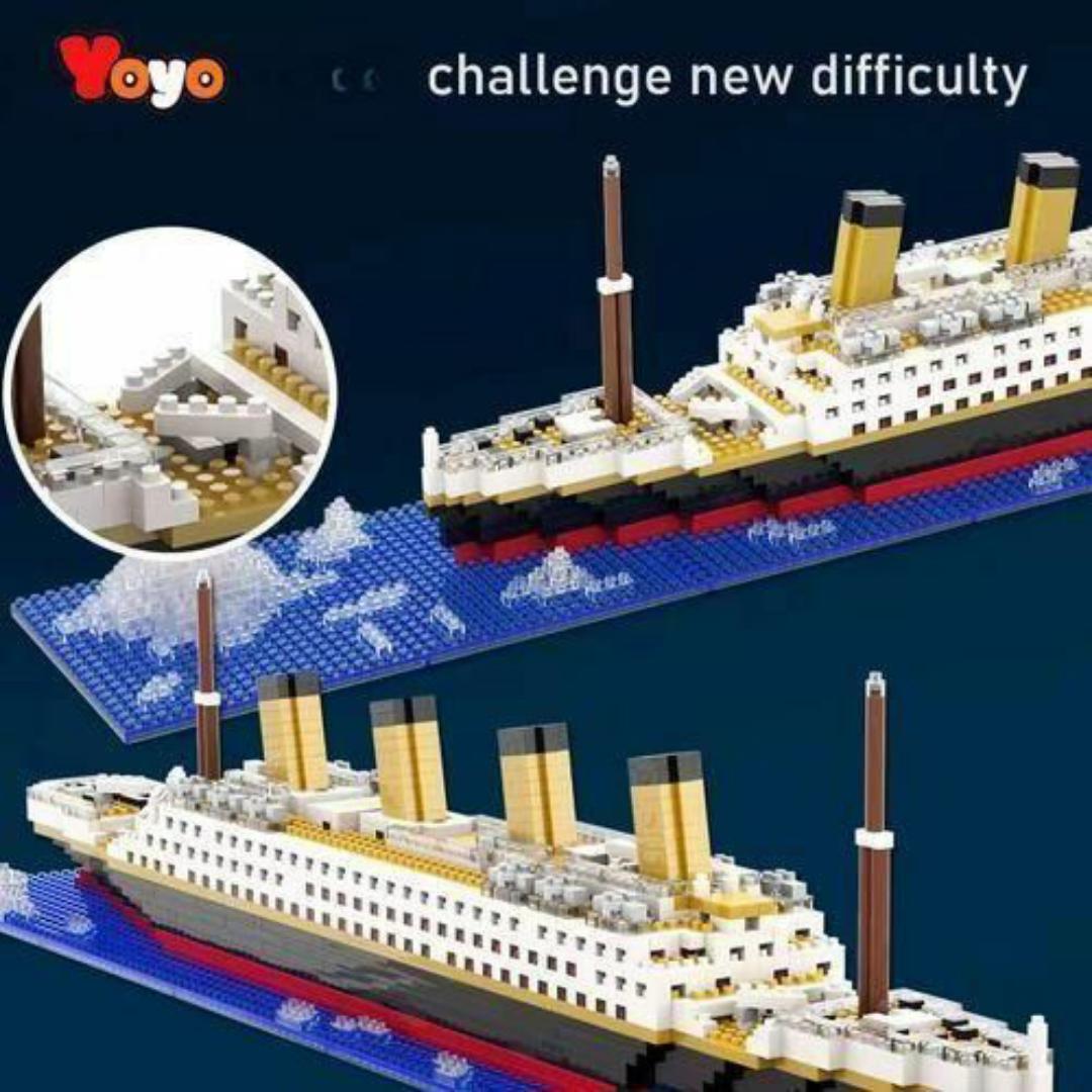 Titanic Nano Brick Model – 1878pcs - Historic Ship Building Block Toy Set for Kids & Adults