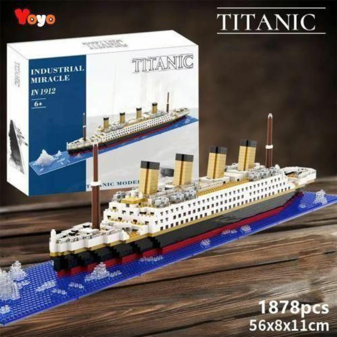 Titanic Nano Brick Model – 1878pcs - Historic Ship Building Block Toy Set for Kids & Adults