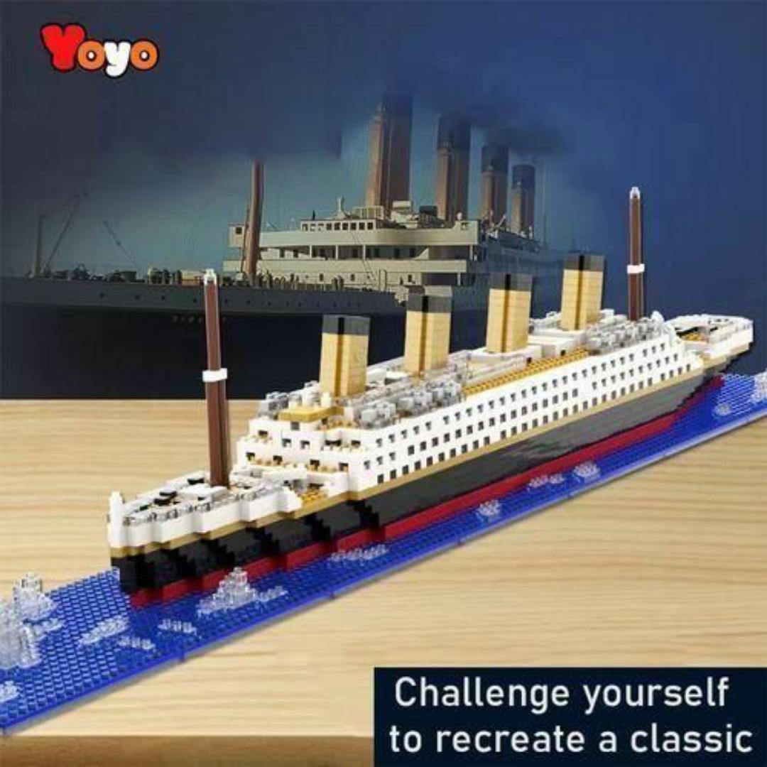 Titanic Nano Brick Model – 1878pcs - Historic Ship Building Block Toy Set for Kids & Adults